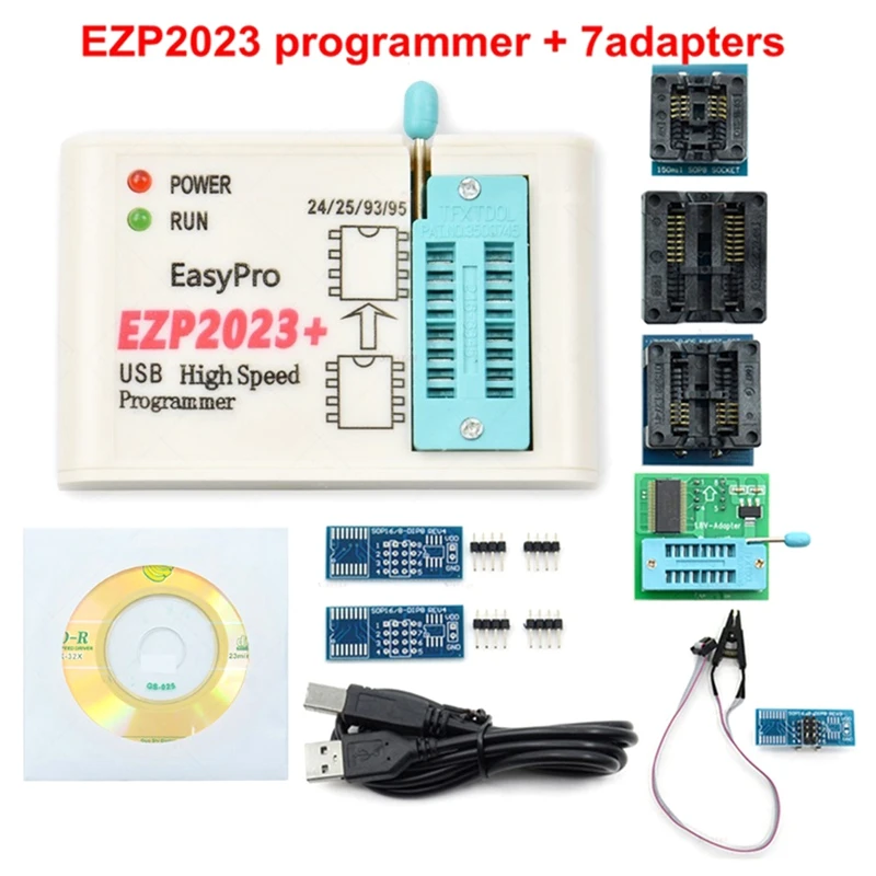 EZP2023+ High-Speed SPI FLASH Programmer Plastic Programmer Support 24/25/93/95 EEPROM Bios 25T80 Burning Offline Copy