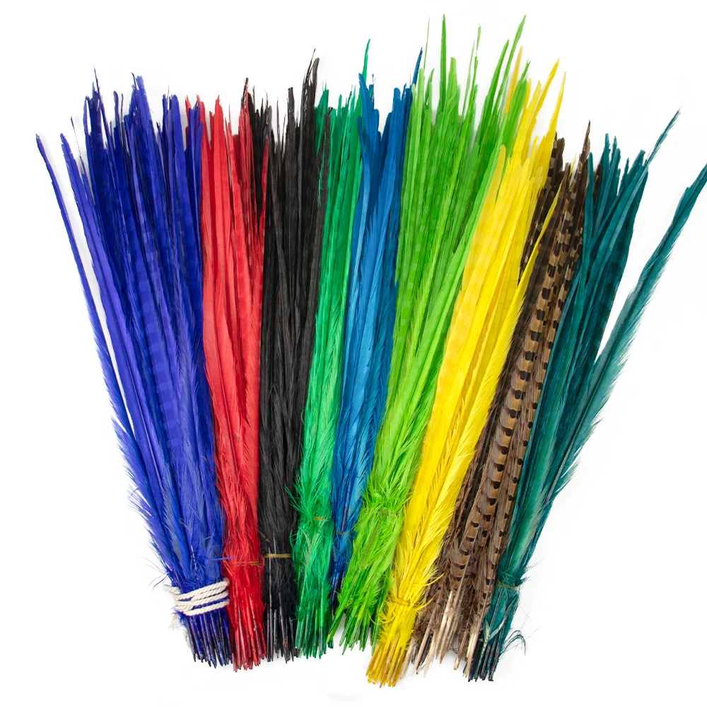 

Wholesale Natural Ringneck Pheasant Feathers for Crafts 40-45cm Long Big Large Feather Decor DIY Carnival Accessories Decorative