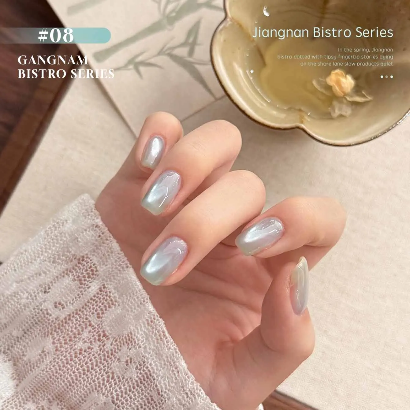 MIANEL 12ML Jiangnan Pink Series Cat Eye Gel Nail Polish Valentine Nails White Nails Pink Nails UV Light Nails Nail Supplies