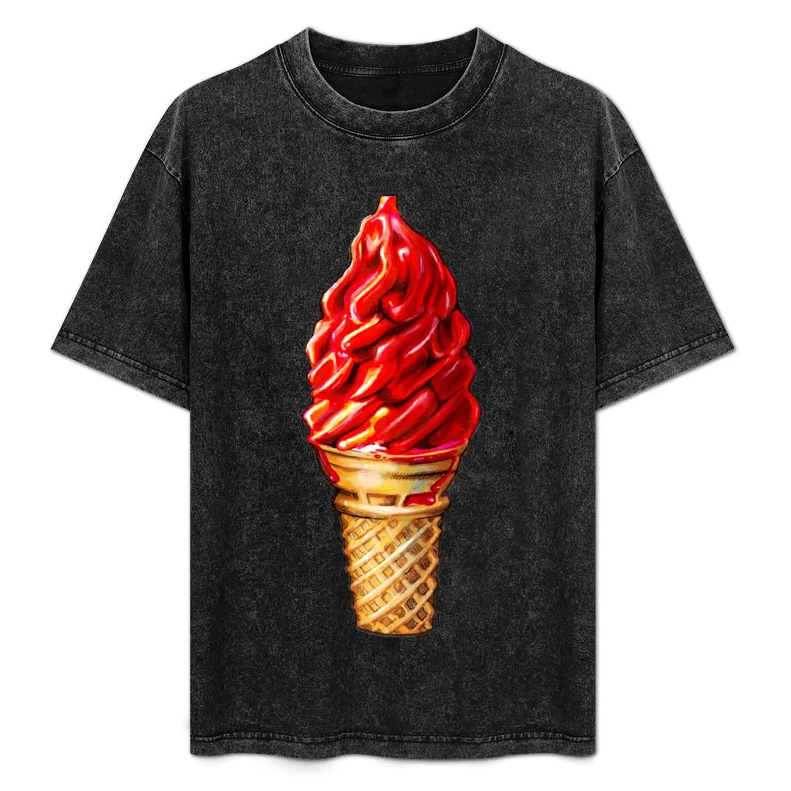 

Cherry Dip Ice Cream 2 Pattern T-Shirt street wear vintage anime shirt plus size clothes Men's clothing