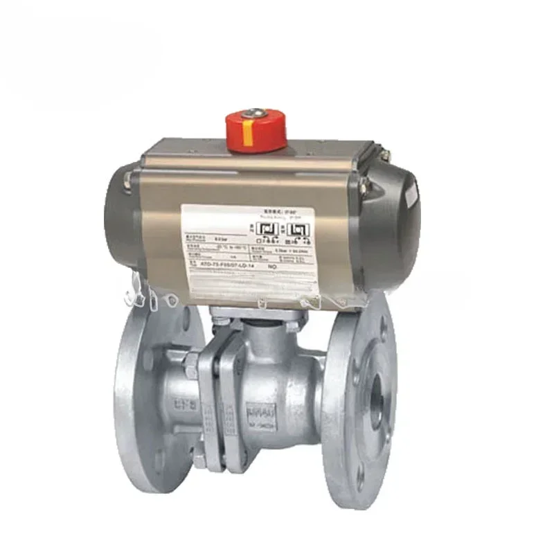 Q641-16P steam wear-resistant 304 stainless steel pneumatic ball valve dn50 pneumatic flange ball valve