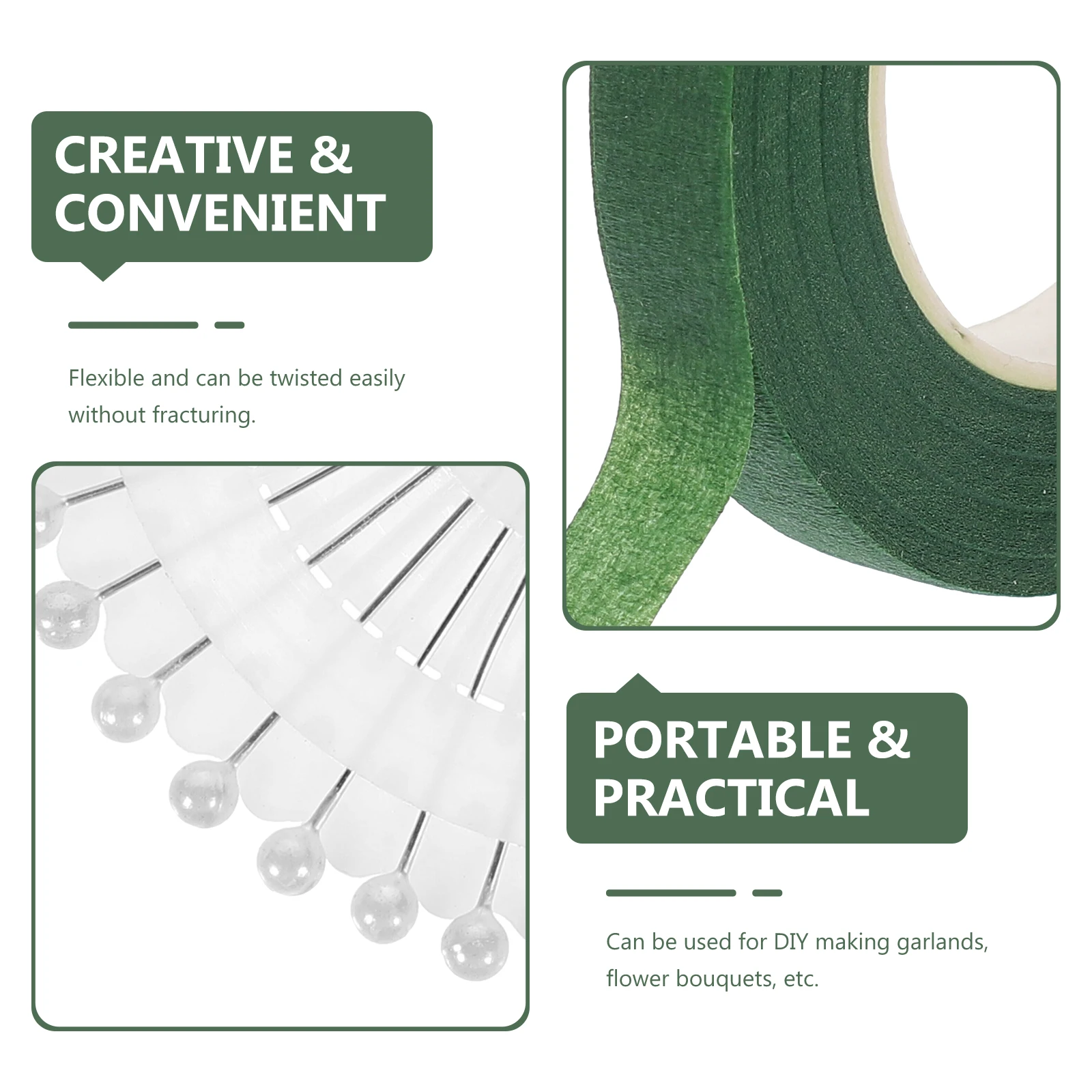 

Floral Tool Set Tape Stem Wire Kit Arrangement Supplies Flower Iron Making Stems