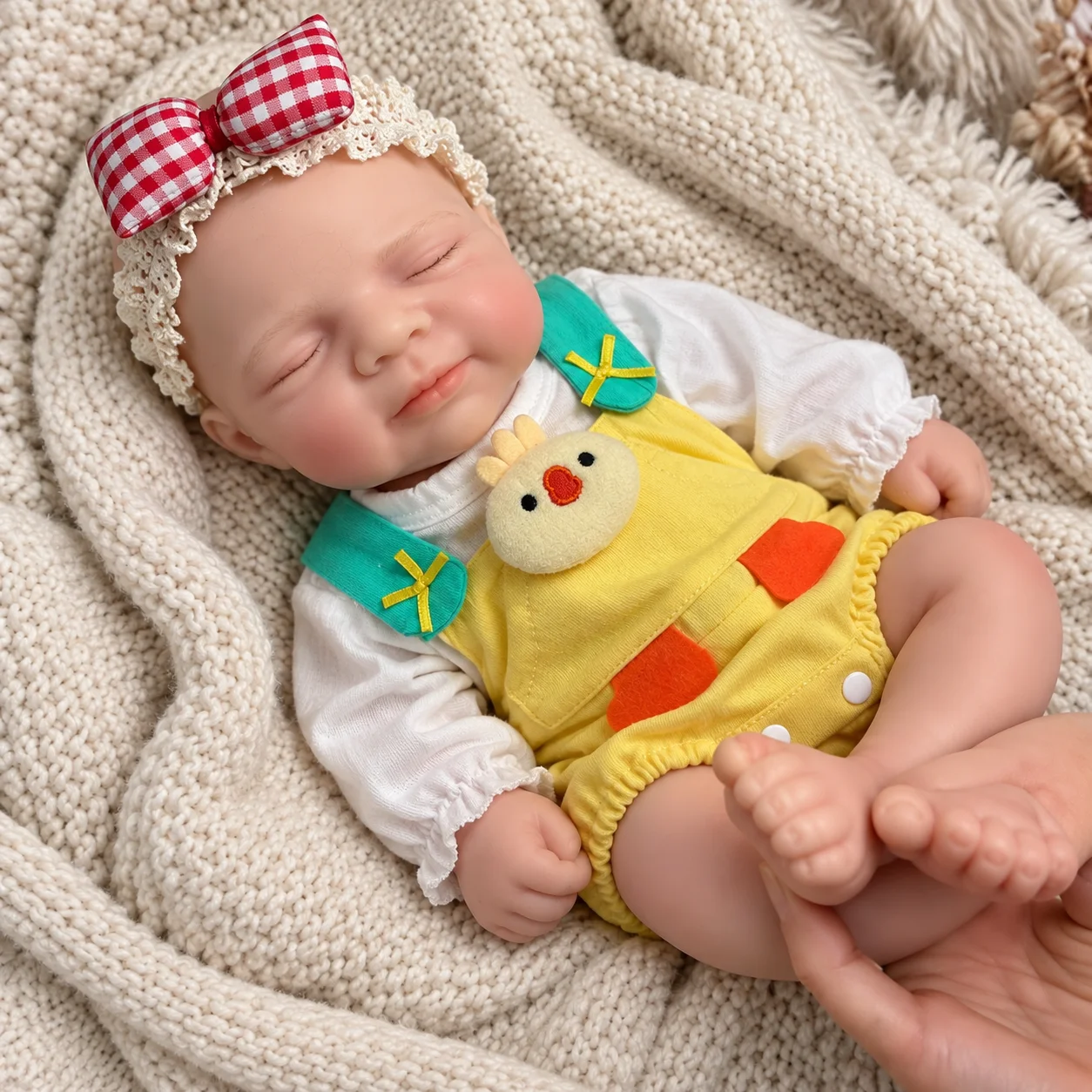 Healing Silicone Reborn Doll 20Inch Cuddly Washable Anatomically Correct Doll Random Clothing Loneliness Support Collection Toy