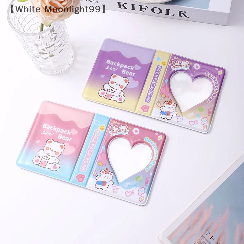 36 Cards Cute Photo Album 3 Inch Love Heart Hollow Picture Storage Case Kpop Card Binder Name Card Book Photocard Holder