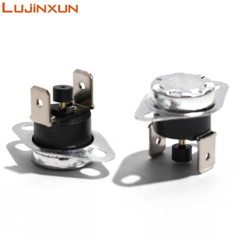 LUJINXUN KSD301/302 Manual Reset Temperature Control 50-260 Degree Bent Foot, Thermal Protector to Prevent Dry Heat 10pcs/lot