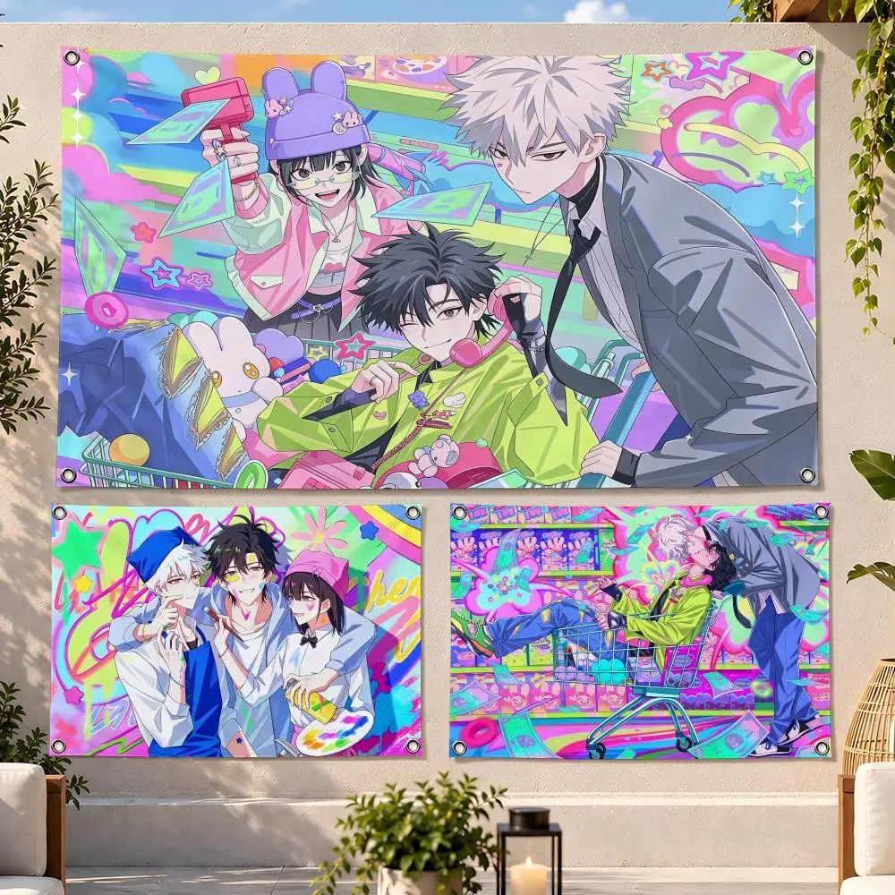 Anime Time Travel Link Click Flags Fan Flag Banner Wall Hanging Outdoor Yard Camping Dorm Garage Party Home Decor Gift
