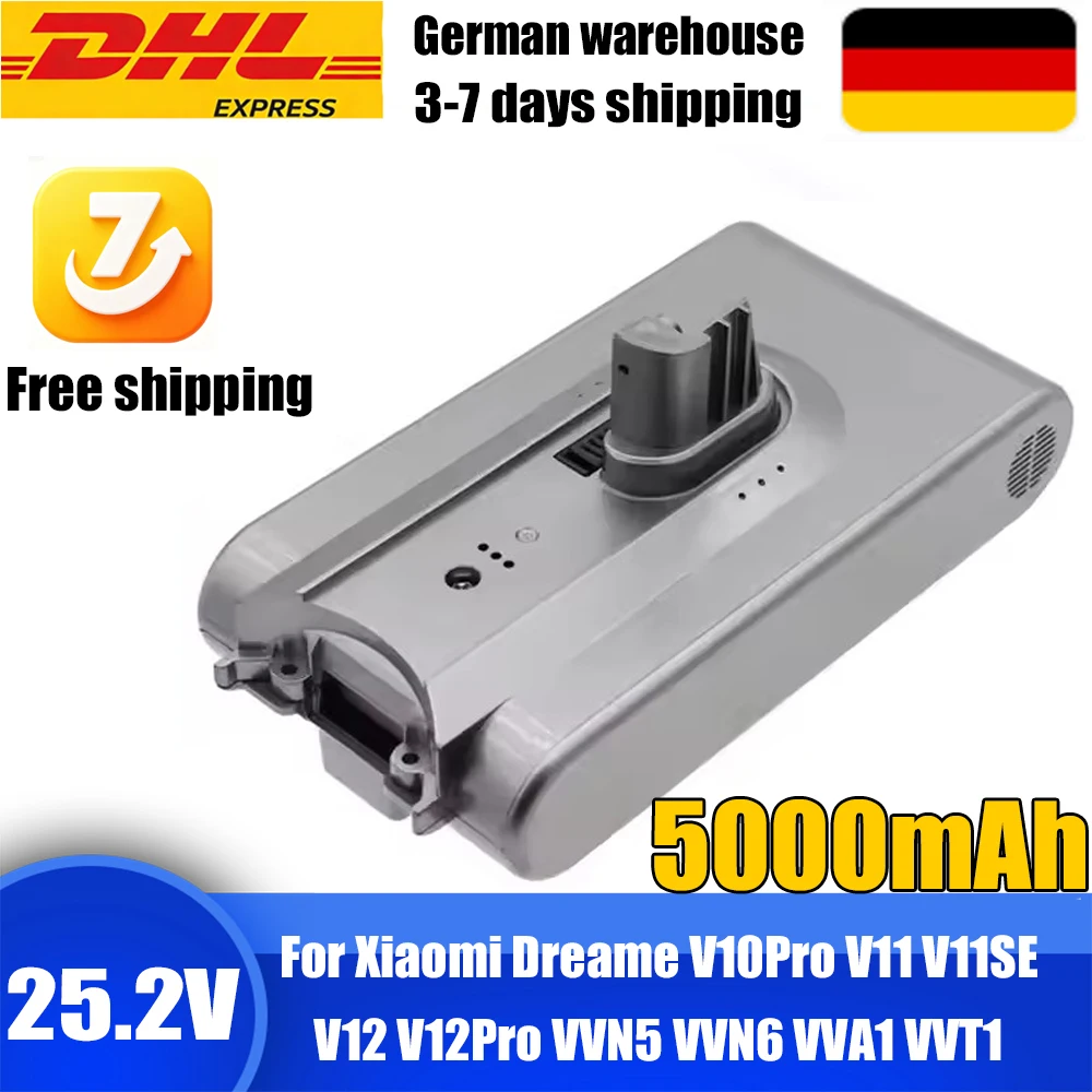 Image of 25,2 V 7S1P 5000 mAh Lithium-Akku für Dreame V11 V11SE V12 V12pro VVT1 VVN6 VVA1 VVN5 kabelloser Staubsauger