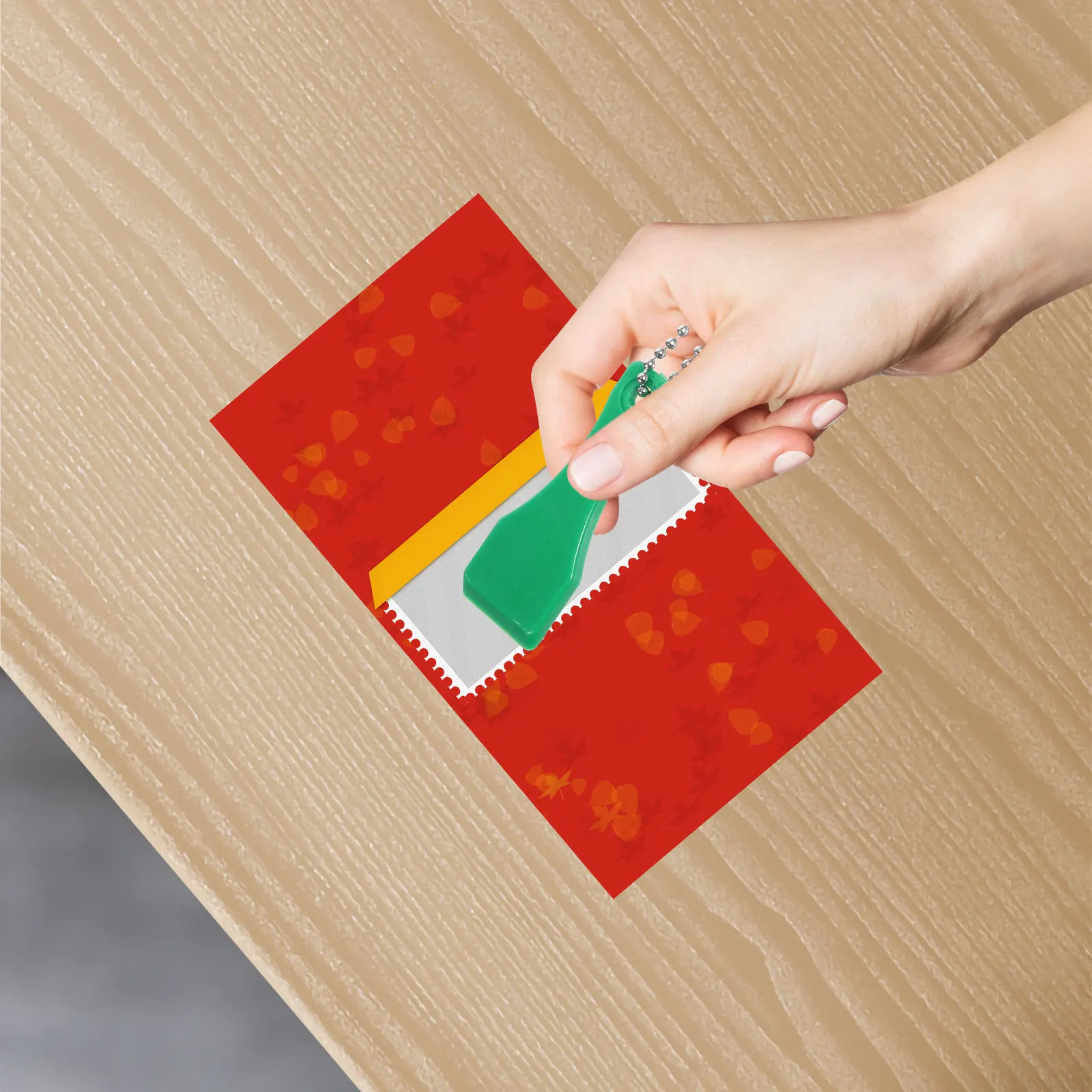 10pcs Lottery Scratcher Card Plastic Tool Keychain Ticket Scratch Off Film Remover Thumb Sports Label Sticker Keyring👋