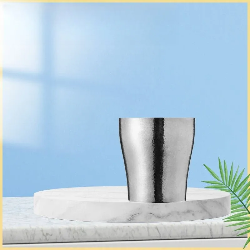 New high-value 0 portable snowflake cup beer cup pure titanium cup light luxury high-end household high-end safety water