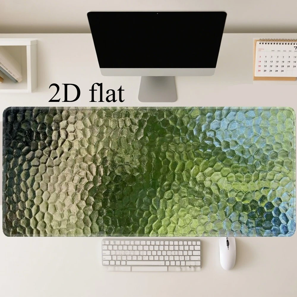 Textured Glass Desk Mat Extra Large Gaming Mouse Pad Rubber Base Office Work Mat