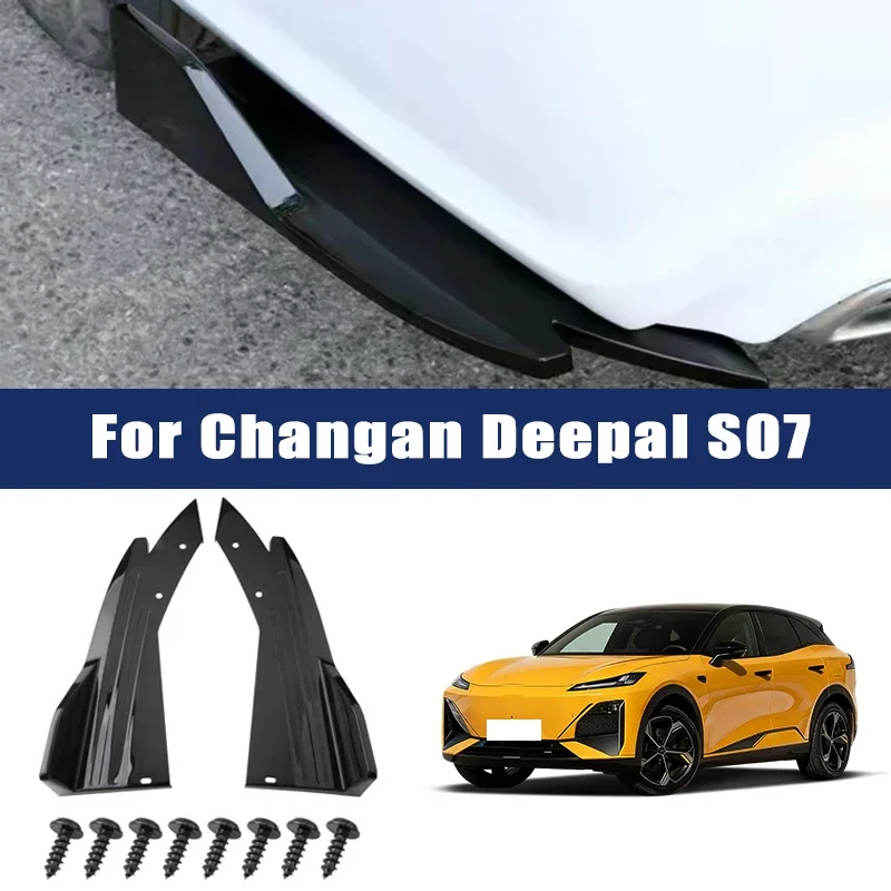 

Car Rear Bumper Spoiler Lip Carbon Fiber Wing Trim Anti-crash Diffuser Side Skirt Wrap Angle Splitter For Changan Deepal S07