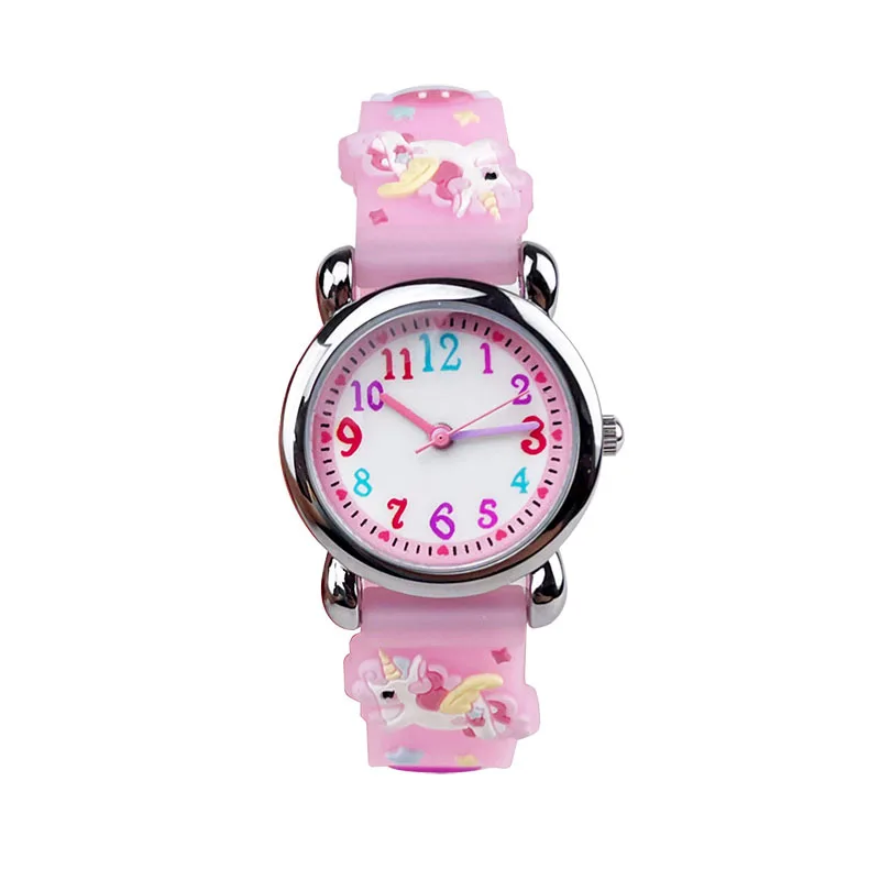 UTHAI Children's 3D Cartoon Watches, impermeável, Time Recognition Tool, Elementary School, Quartz Clock, bonito, meninas, meninos