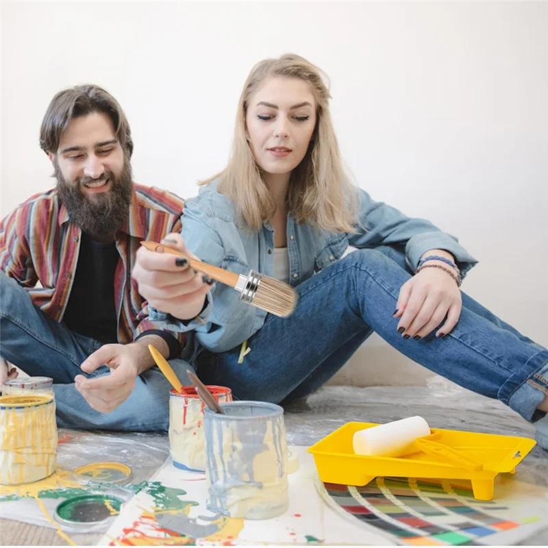 SEWS-Комбинированный набор для рисования премиум-класса, 2 губки, 2 ролики, 1 кисть, идеально подходит для любителей DIY и профессионального использования.