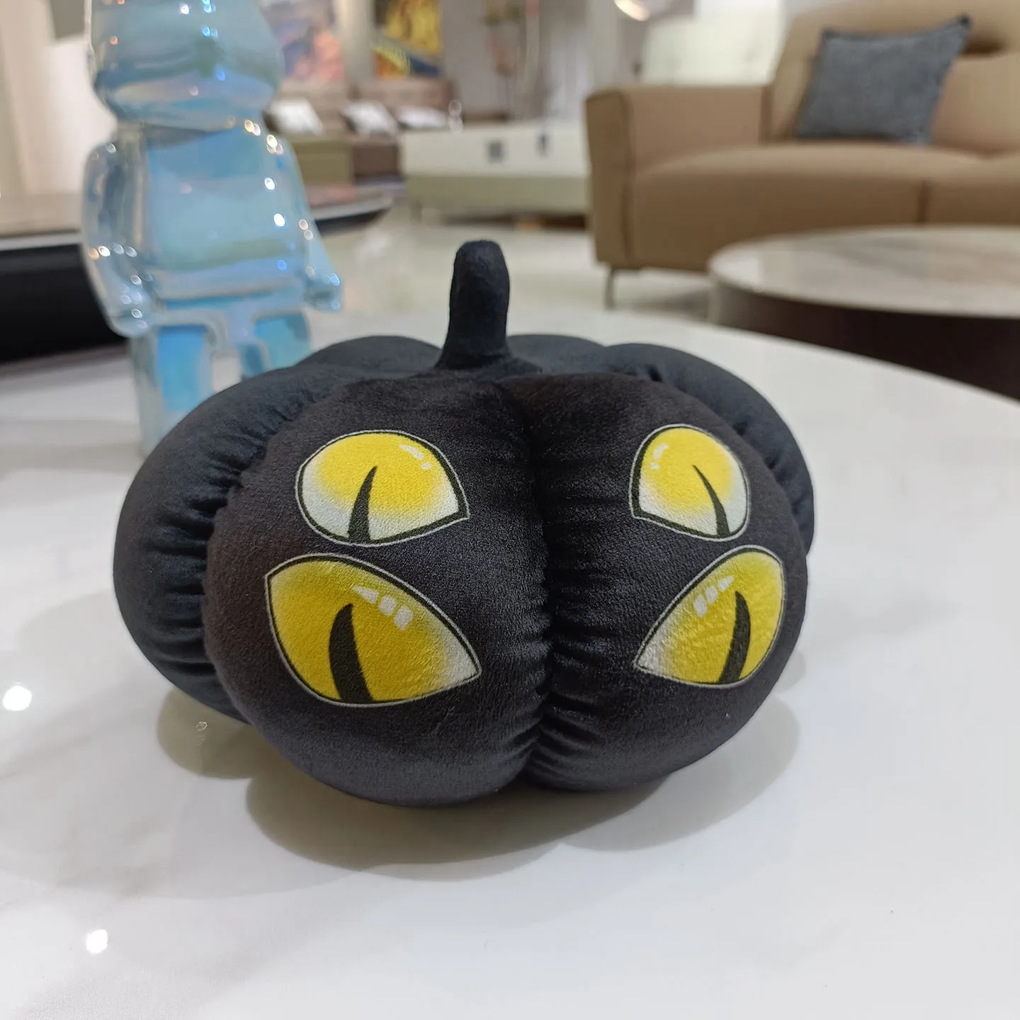 Stuffed Soft Fluffy Creative Pumpkin Soft Doll Halloween Pumpkin Plush Toys Throw Pillow Cushion Kid Halloween Home Decor