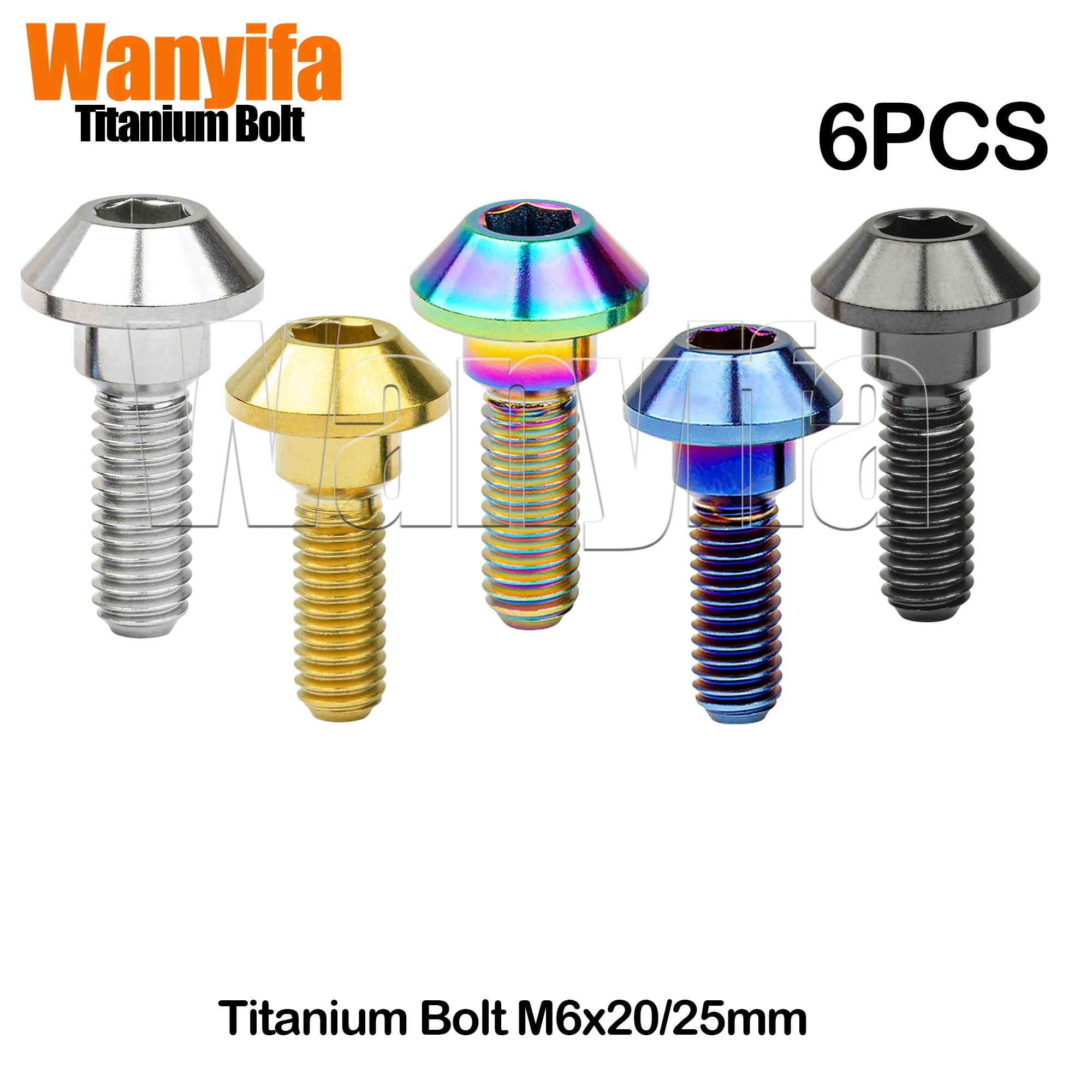 

Wanyifa Motorcycle Bolt M6x20/25mm Disc Brake Part Umbrella Head Hex Screws for Yamaha Accessories