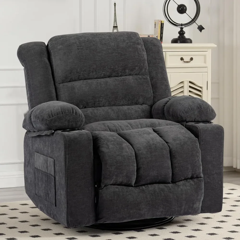 Recliner Chair Rocker Modern Ergonomic Lounge 360 Degree Swivel Single Sofa Seat Living Room Lounge Recliners on Clearance Foam