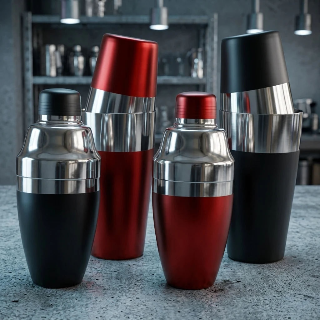 Classic Color Design Stainless Steel Cocktail Shaker with Spray Paint for Bar Tools
