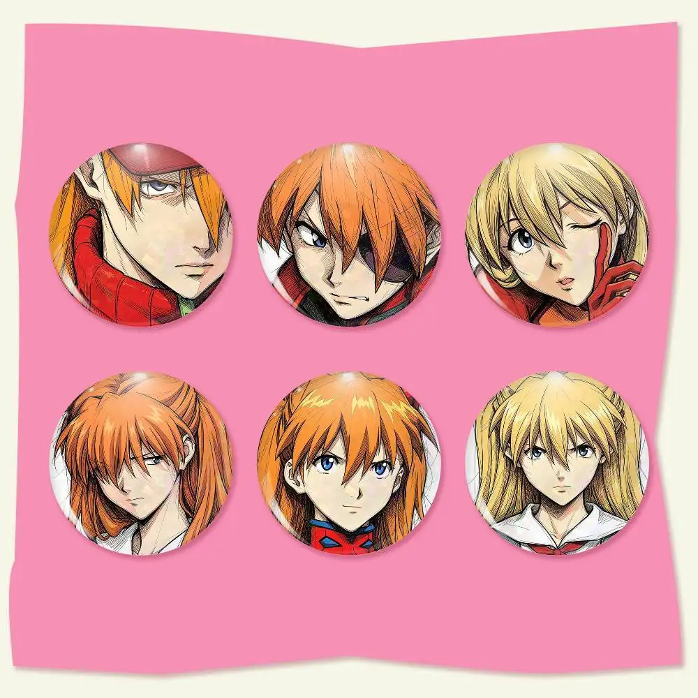 A-suka Round Snap-in Brooches Rock Band Lapel Pins  Badges Fan Collection Accessories Jewelry Handmade Gifts
