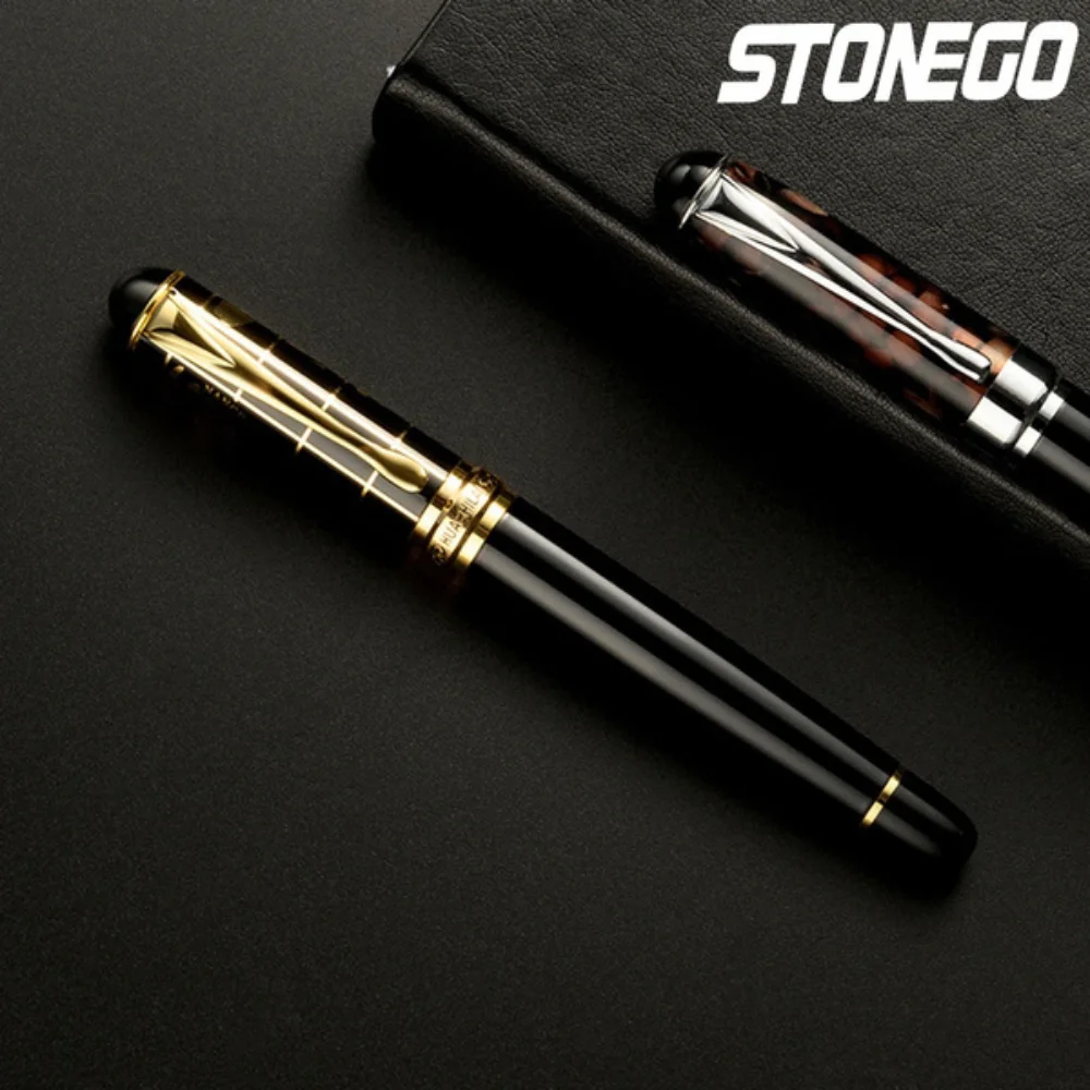 STONEGO Metal acrylic business office student fountain pen with gold nib Upscale Business Office School Stationery