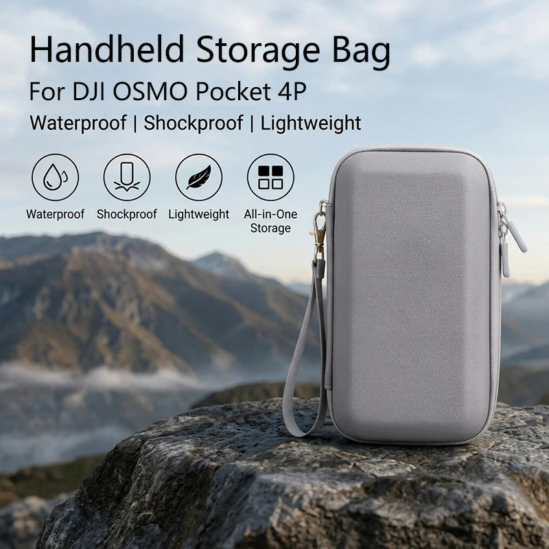 Étui de transport rigide pour DJI Osmo Pocket 4P, sac de rangement antichoc, sacoche de protection portable, boîte pour accessoires de caméra d'action
