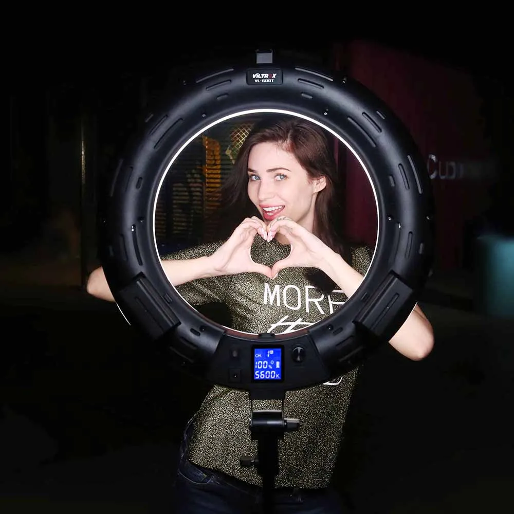 ชุดไฟวงแหวน LED Viltrox VL-600T 45W ขนาด 18 นิ้ว พร้อมรีโมทไร้สาย ขาตั้งกล้อง ชุดไฟ LED สองสี สำหรับแต่งหน้า ถ่ายวิดีโอ