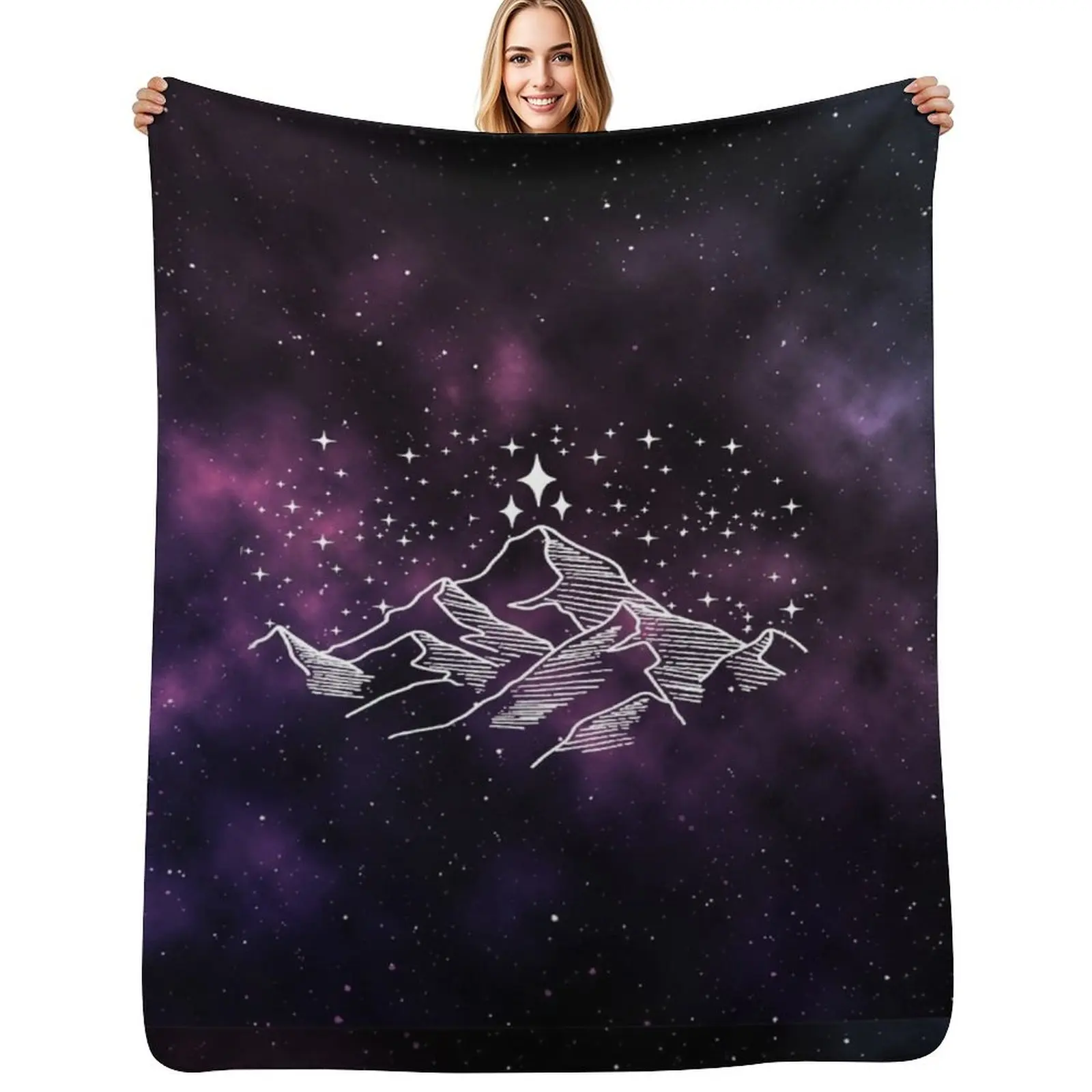

ACOTAR Velaris Galaxy Throw Blanket Shaggy Furry Soft Blanket for Bedroom Living Room