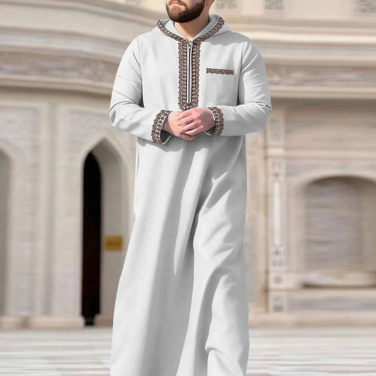 Hooded off-white