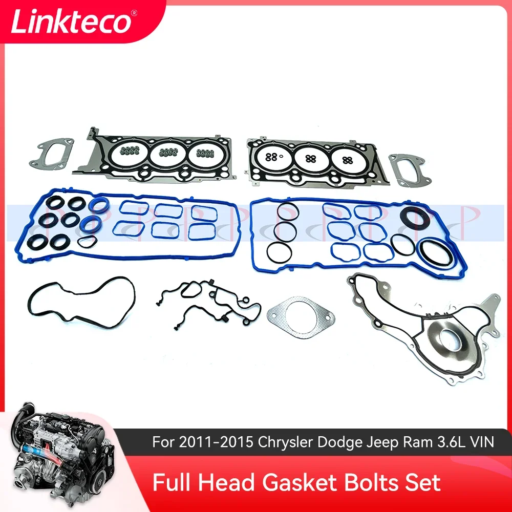 Car Full Head Gasket Set for Chrysler 300 Dodge Challenger Charger Grand Caravan Journey Volkswagen Ram 3.6 L V6 GAS DOHC