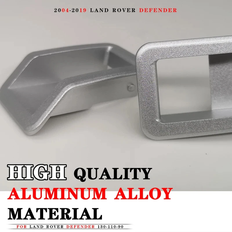 Aluminum Alloy For Land Rover Defender 90 110 130 2004-2019 Car Internal door latch Outside frame handle decoration cover 2