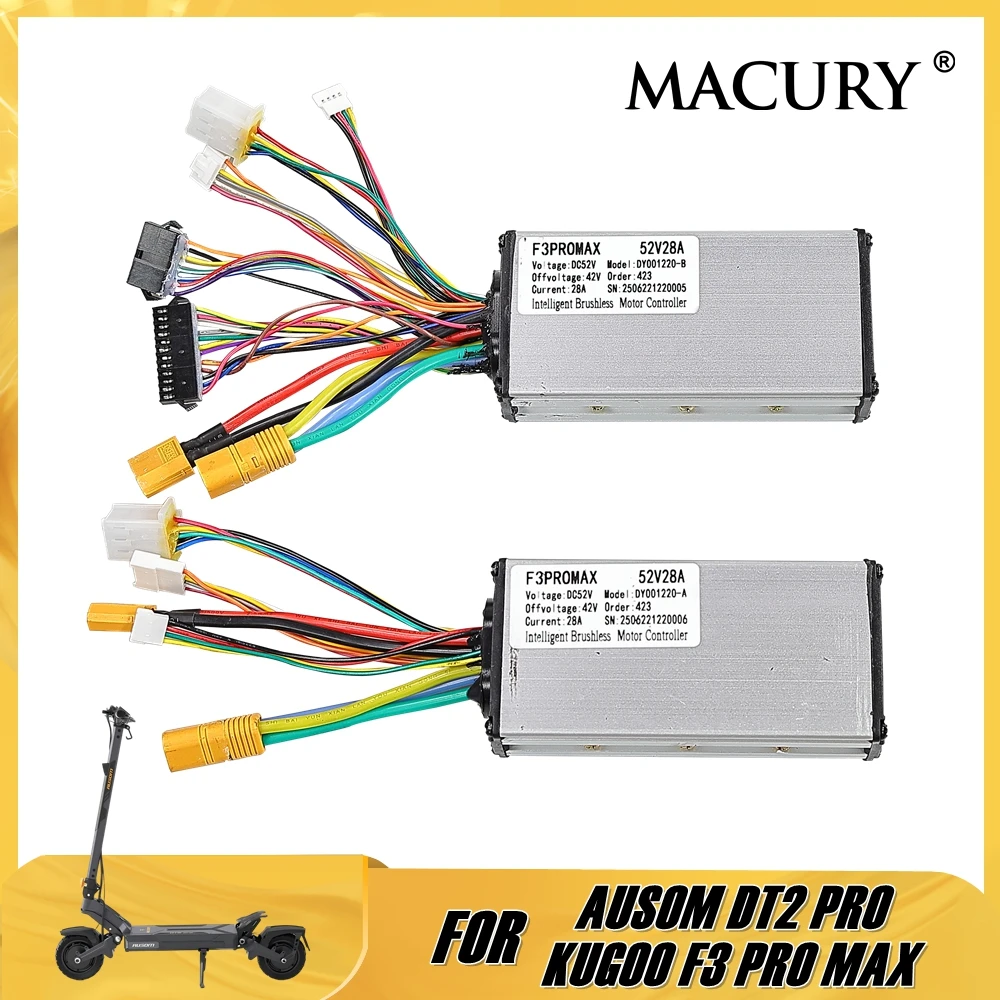 

Контроллер 52V28A для AUSOM DT2 PRO и KUGOO F3 PRO MAX 52V, двухмоторный электрический скутер, основной задний контроллер, передний контроллер