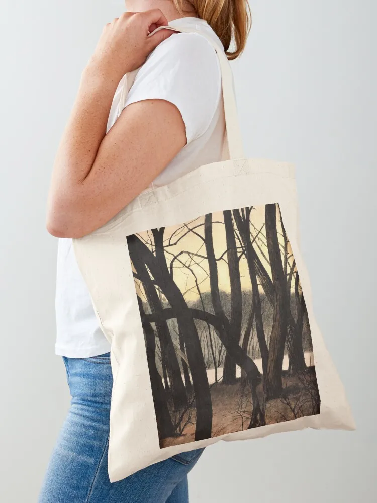 

Léon Spilliaert - Trees - Arbres Tote Bag Handbags Women's shopper canvas tote bag Reusable bags