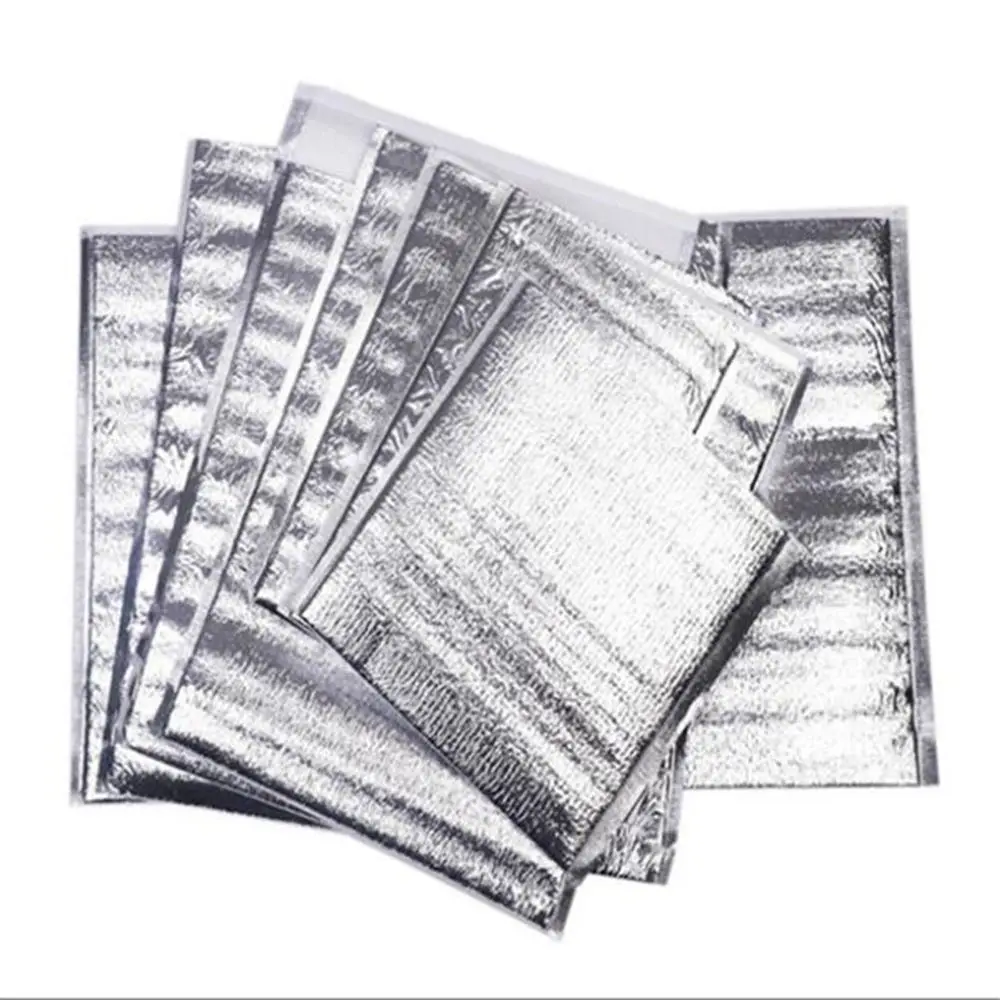 50Pcs/Pack Food Thermal Aluminum Foil Bag Ice Cold Warm Delivery Carrier Insulation Bag Packing Drink Storage Cooler Bag