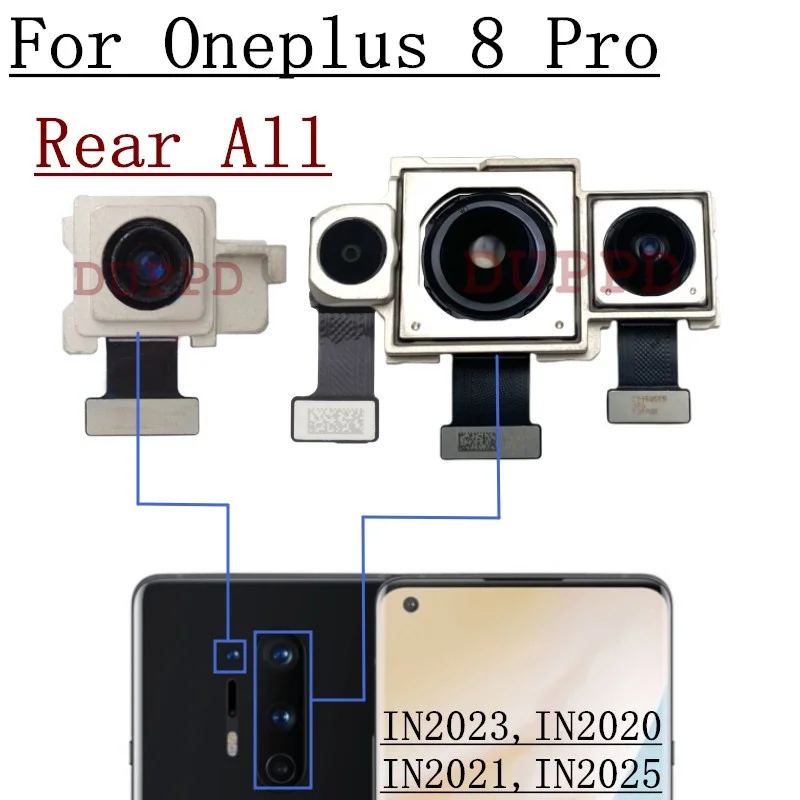 Rear Camera For OnePlus 1+ 11 10T 10R 9R 9RT 8T 9 8 10 Pro Original Full Set Back Main Wide Camera Module Flex Spare Parts