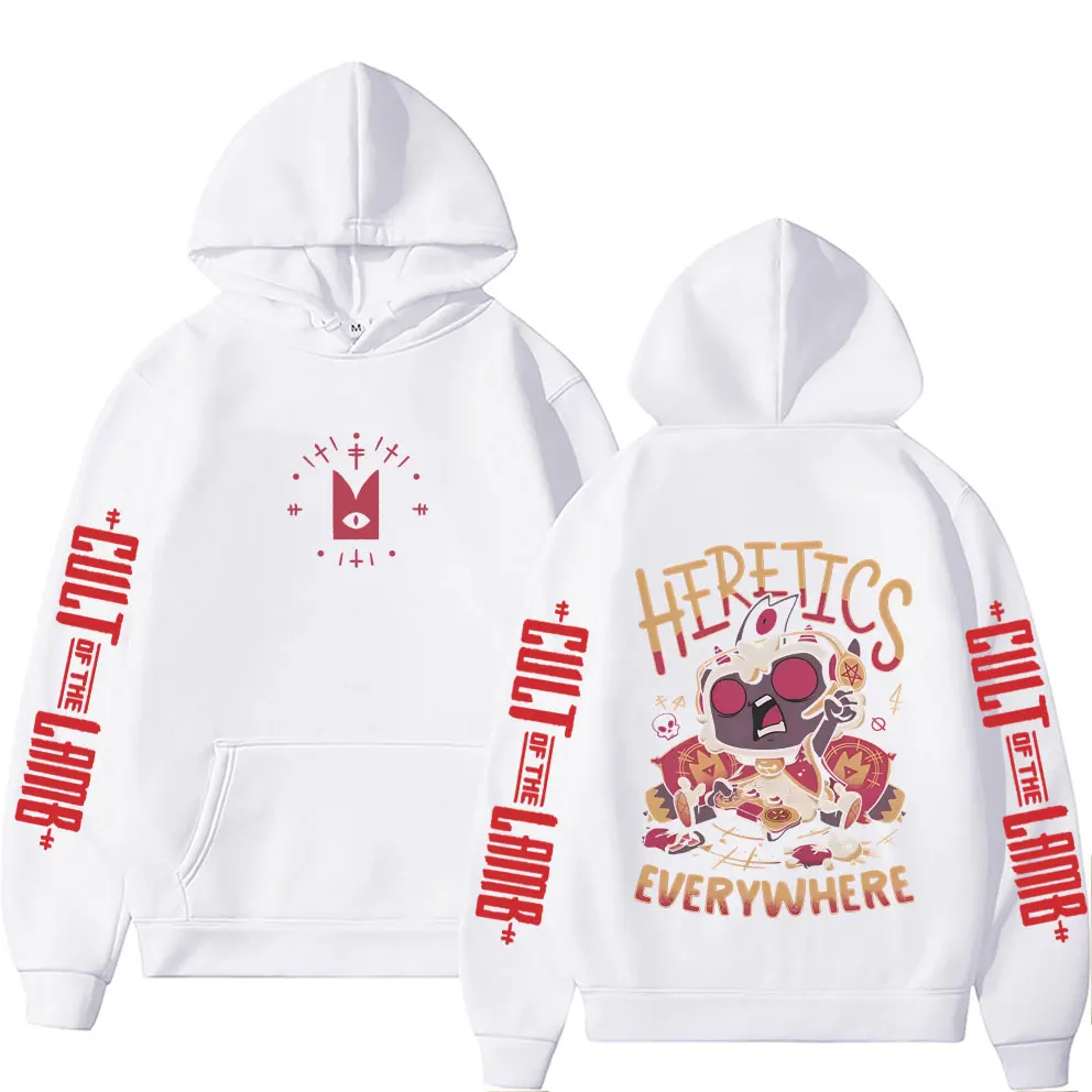 Hot Sale Game Cult of The Lamb Graphic Hoodie Fans Gift Men Women Casual Hooded Sweatshirt Male Cute Oversized Pullover Hoodies view 5