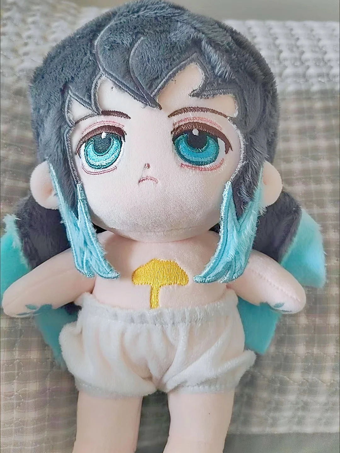 Na Stanie 20cm Anime Demon Slayer Tokitou Muichirou Uszy Bestii Bawełniana Lalka Pluszowa Figurka do Przebierania Zabawki Prezenty