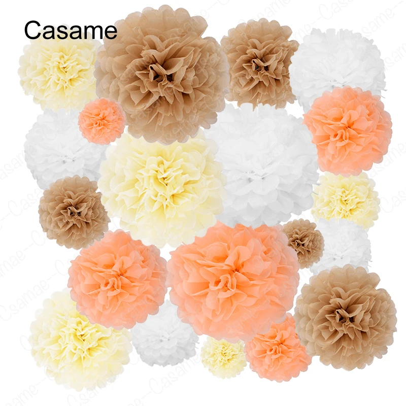 Set Hanging Flower Pompom Tissue Paper Pom Poms for Weddings and Other Occasions Party Birthday Colorful Decoration Lantern