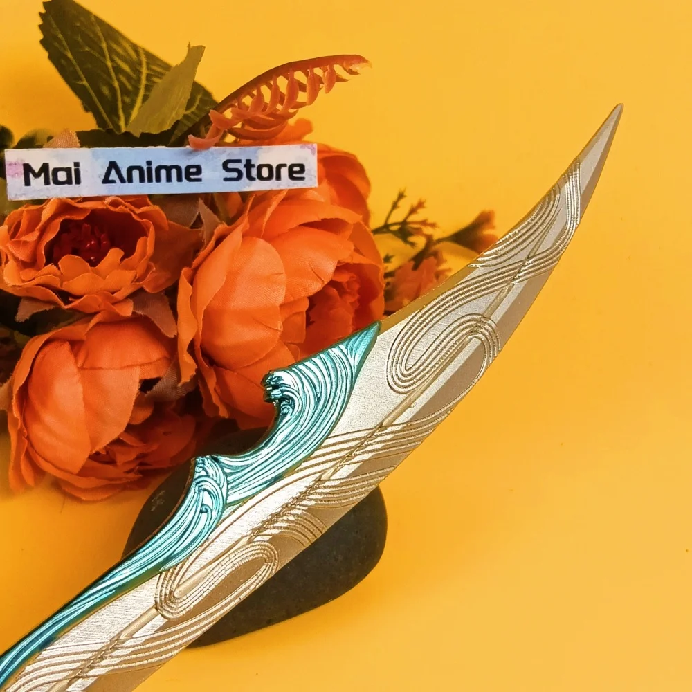 11.2 polegada de metal naraka bladepoint katana ainme tamanho real japonês katana damasco espada original samurai sabre afiado brinquedo presente