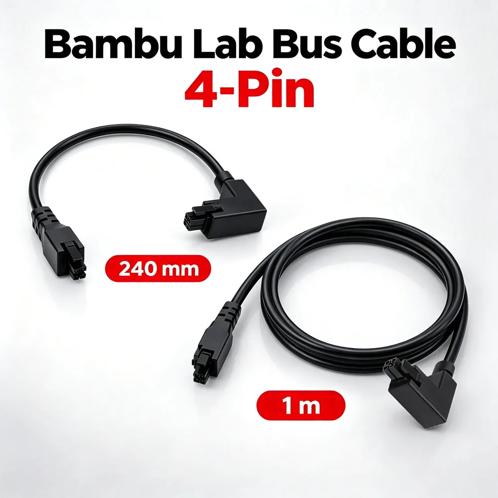 4Pin Bus Signal Cable 240MM 1000MM Internal Wiring Replacement Part for Bambu Lab A1 P2S H2S 3D Printer