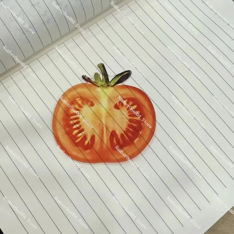 

Cute Tomato Acrylic Bookmark Transparent INS Style Winding Design Gift For Book Lovers