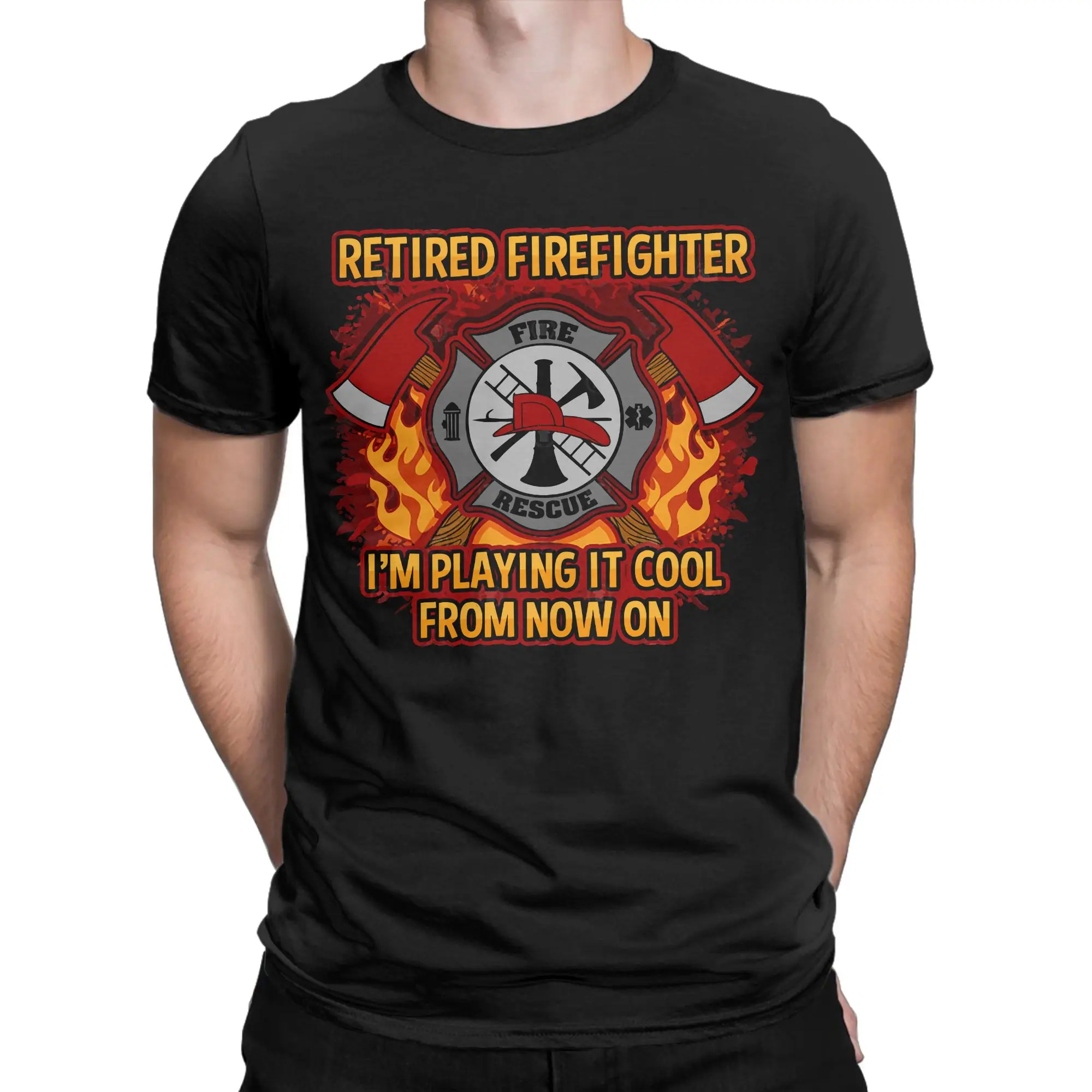 Men Women Retired Firefighter T Shirts Fireman Cotton Clothes Casual Short Sleeve O Neck Tee Shirt Plus Size T-Shirt