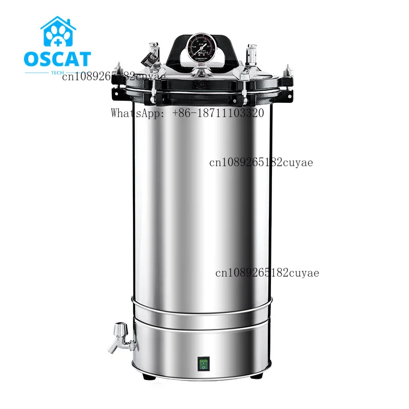 OSCAT Veterinary Instrument Portable Vet Sterilizer Electric Autoclave Stainless Steel With Safety Protection
