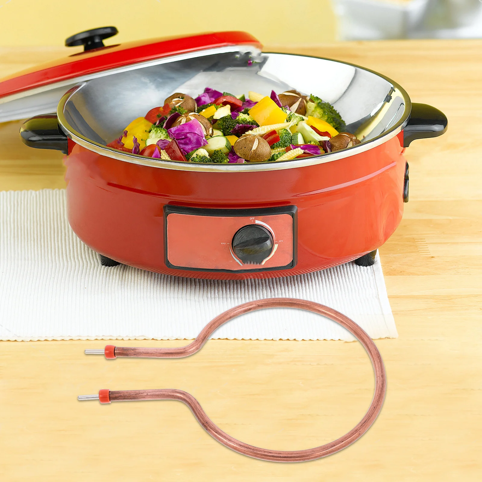 

Korean Electric Hot Pot Heating Tube Multi-Functional Sturdy Tubular Element Replacement Heating Component for Hot Pot Stove