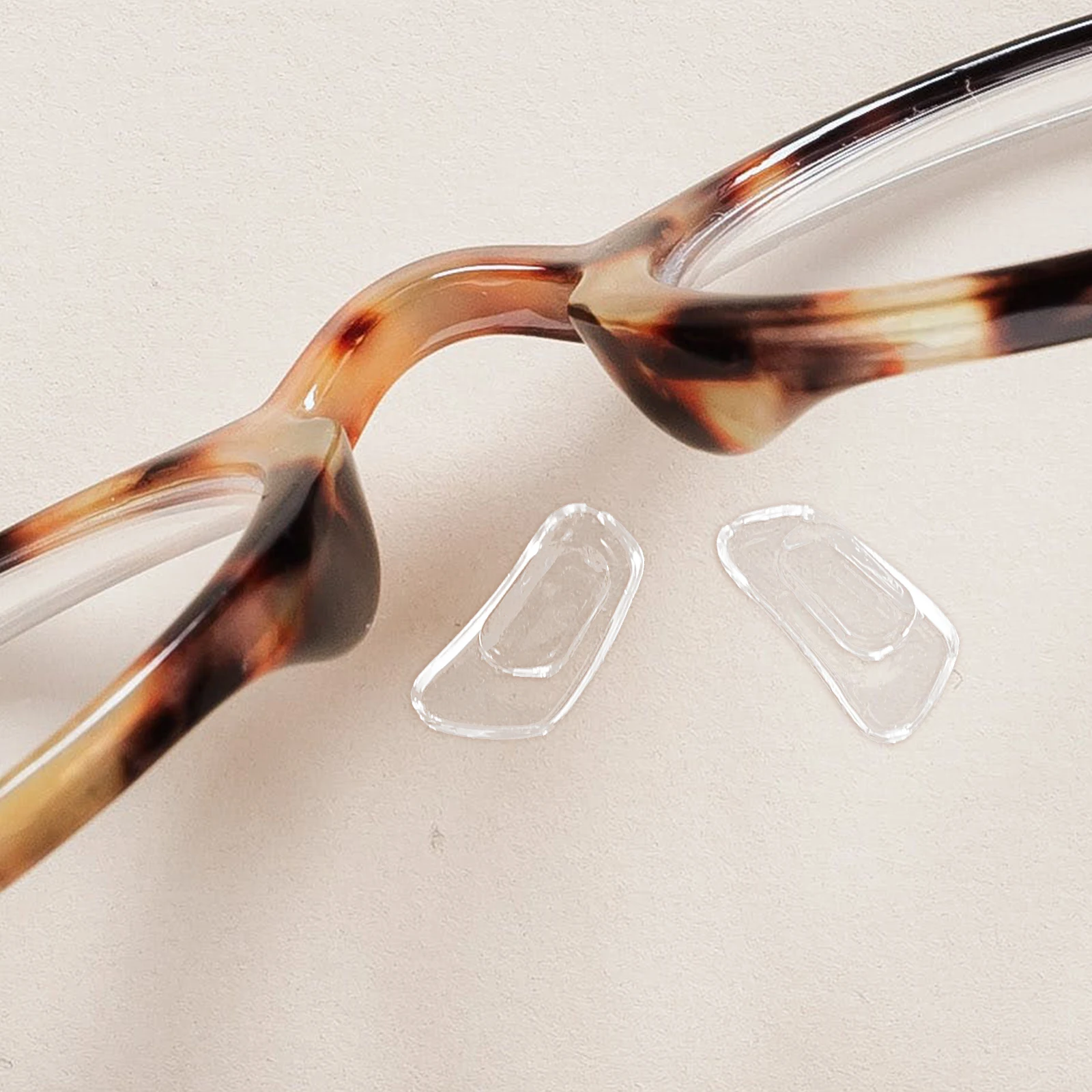 

6 Pairs Anti-slip Nose Pads Clear Thick Silicone Cushion for Glasses Frame Accessories Replacement Parts Comfort
