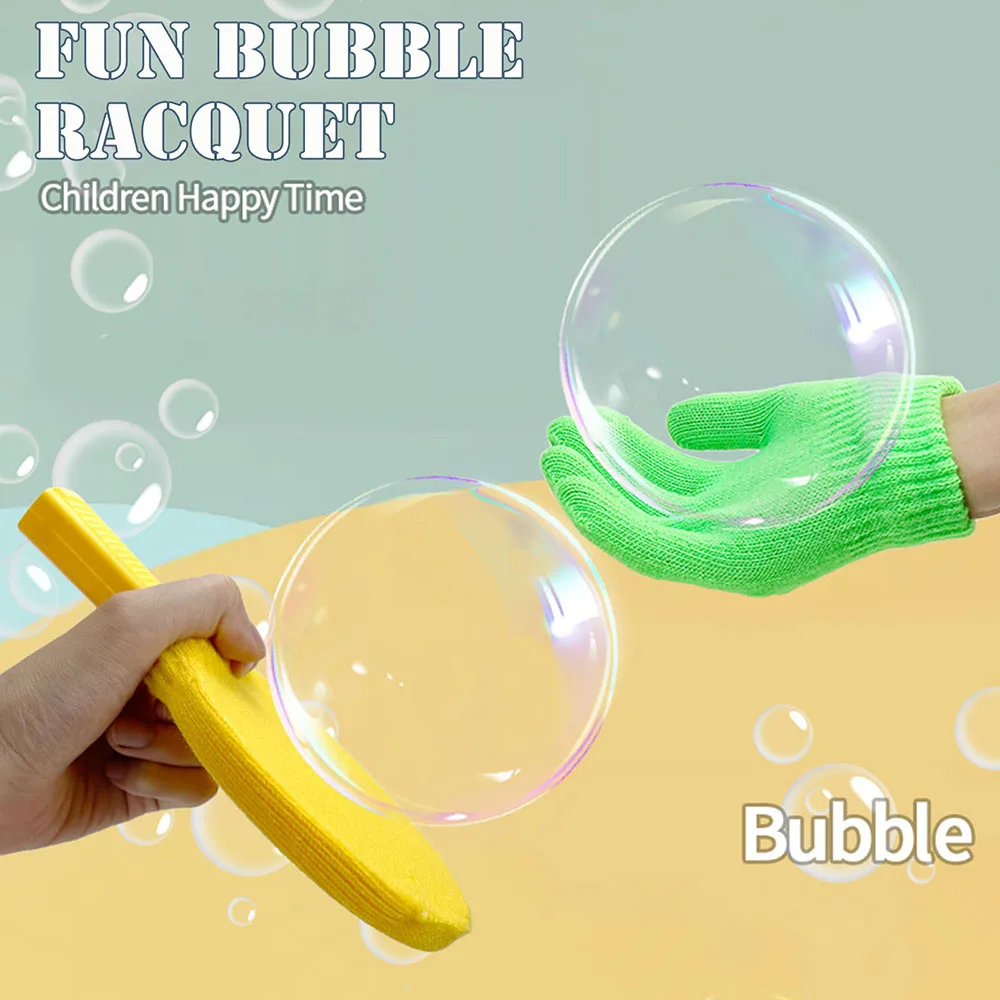 Bubbles Ball Touch Glove Plaything Multi-games Mode Interesting Bubbles Racket For Backyard