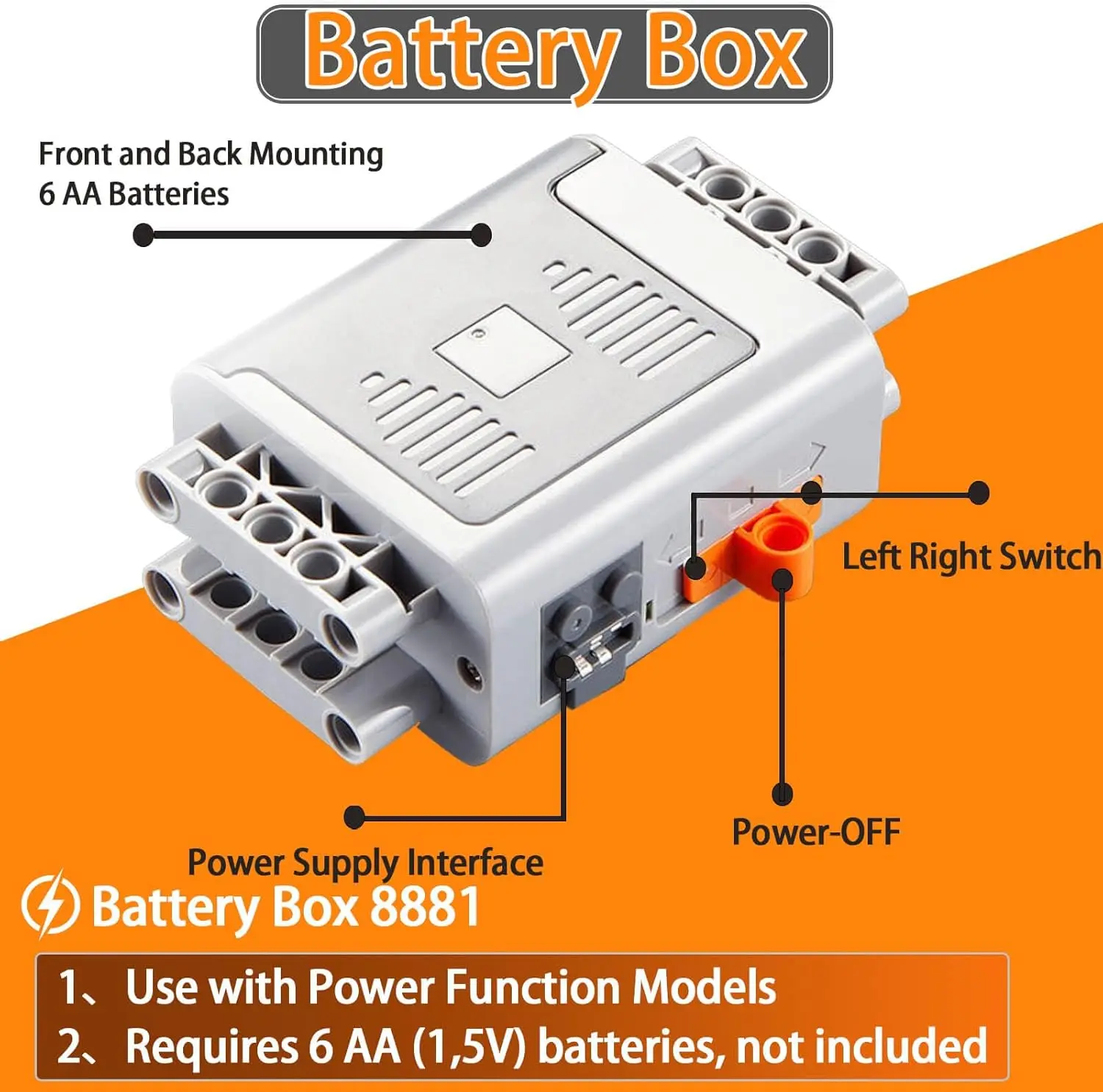 Kit de motor 9 en 1 compatible: juego de control remoto Caja de baterías, piezas de motor, controlador de motor, servo de dirección, engranajes, bloque de construcción