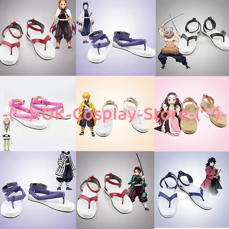 

Kamado Nezuko Kanroji Mitsuri Rengoku Kyoujurou Lguro Obanai Cosplay Shoes Halloween Party Cosplay Boots