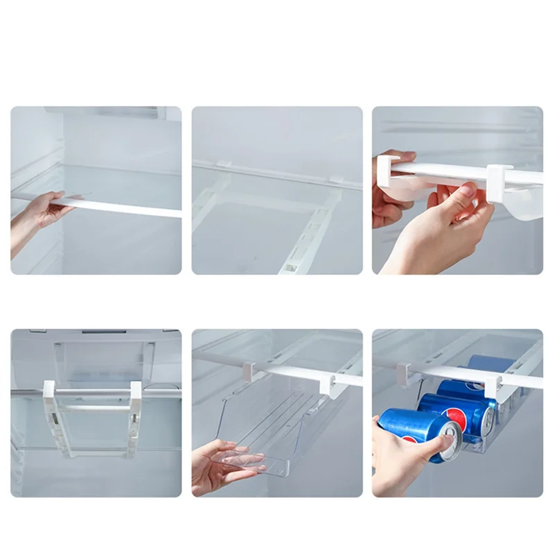 AY03-White تخزين الرف الثلاجة علقت المشروبات صندوق تخزين علب الصودا البيرة البيض الفاكهة اكسسوارات المطبخ