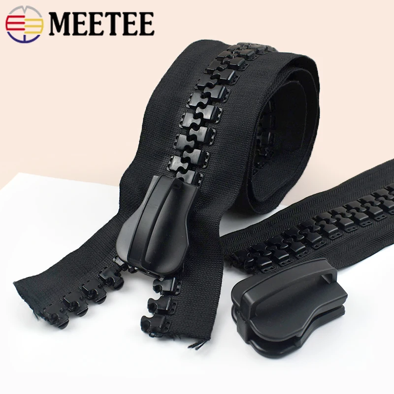 Meetee 30# Extra Large Resin Zippers with Slider Sewing Outdoor Backpack Tent Zip Closure Repair Kit Luggage Clothes Accessories