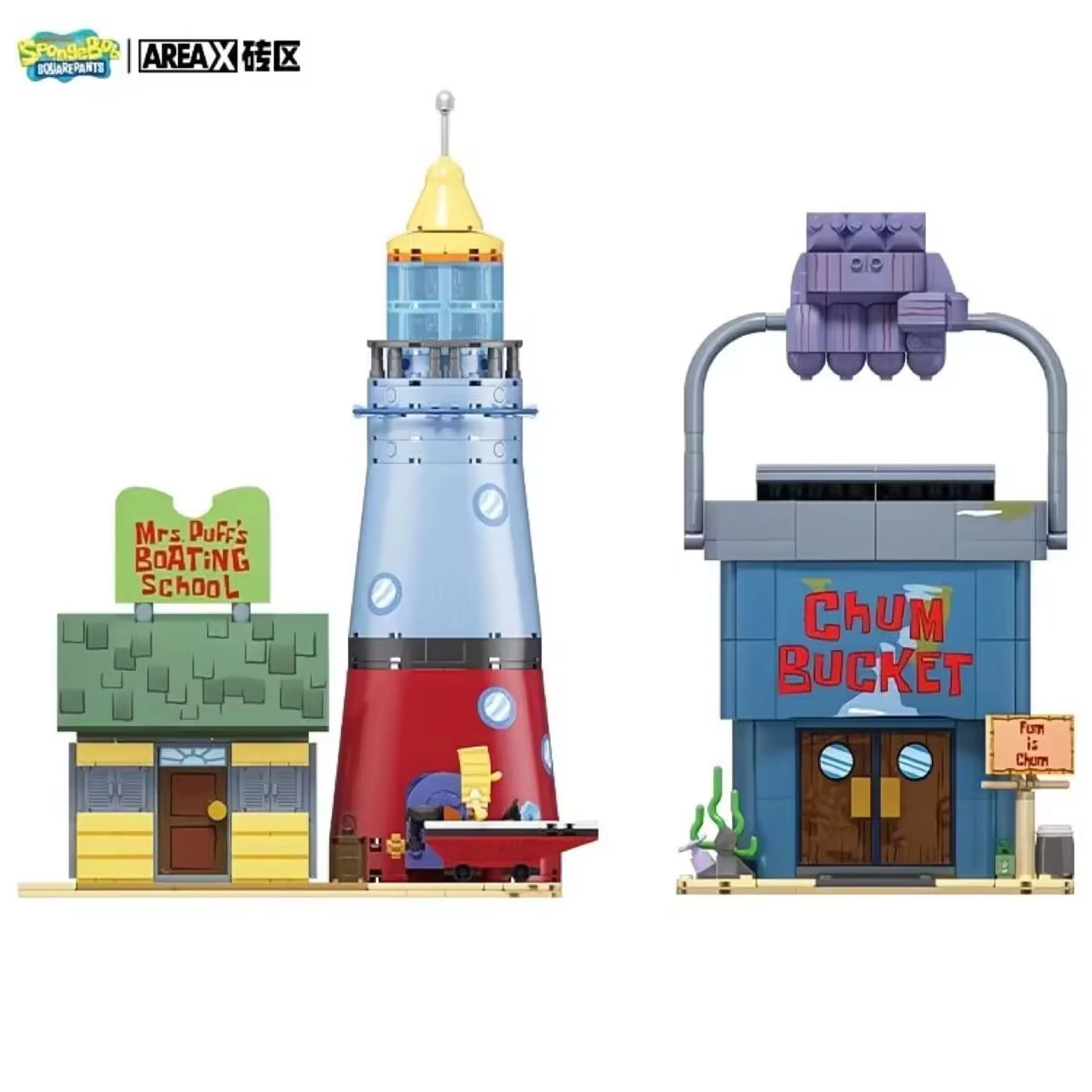 

Набор конструкторов Areax Spongebob Bikini Bottom Driving School Plankton Chum Bucket: игрушка-сюрприз в коробке, украшение, подарок на день рождения для детей