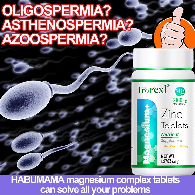 

Best Magnesium Zinc Supplement 60 Tablets, Increase vitality, Immune Health